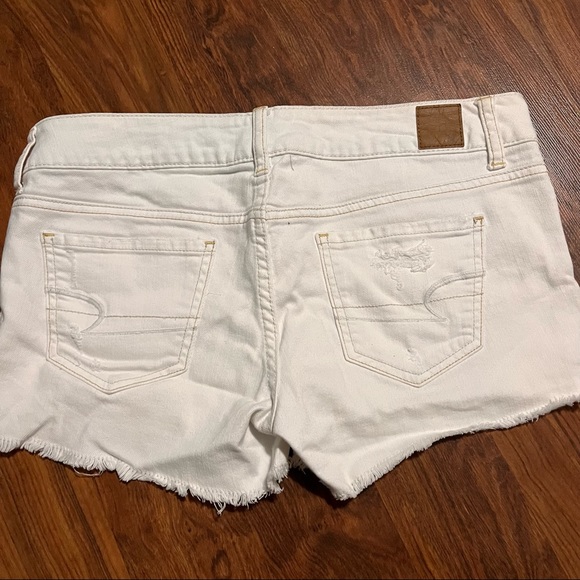 White AE Cutoff Shorts - Picture 2 of 4